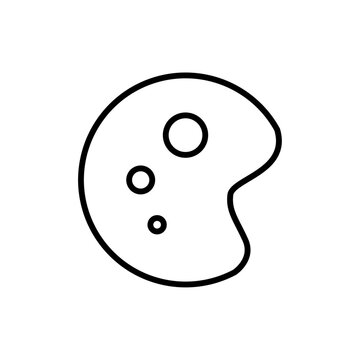 recommend clip art: Palette icon Outline set in black and white color