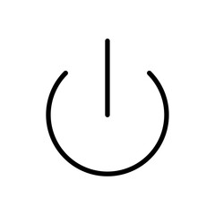 Power button icon Outline set in black and white color