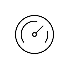 Speedometer icon Outline set in black and white color
