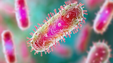 Microscopic Bacteria  Virus  Germs Illustration   Human Immune System  Medical Science