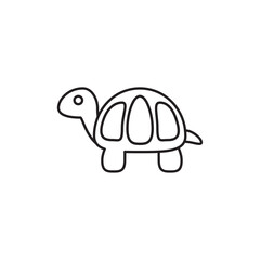 Tortoise icon Outline set in black and white color