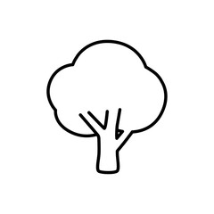 Tree icon Outline set in black and white color