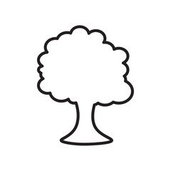 Tree icon Outline set in black and white color