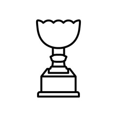 Trophy icon Outline set in black and white color