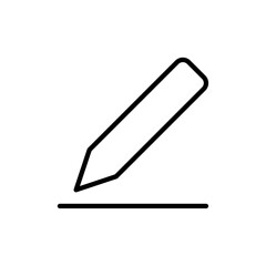 Writing icon Outline set in black and white color