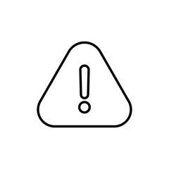 Alert icon Outline set in black and white color