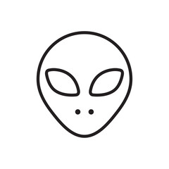 Alien icon Outline set in black and white color