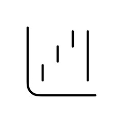 Analytic icon Outline set in black and white color