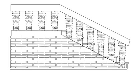Staircase Balustrade Designs 2D vector