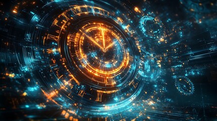 Obraz premium Explore the fascinating world of futuristic time technology