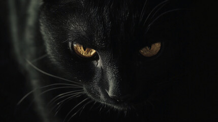 black cat portrait