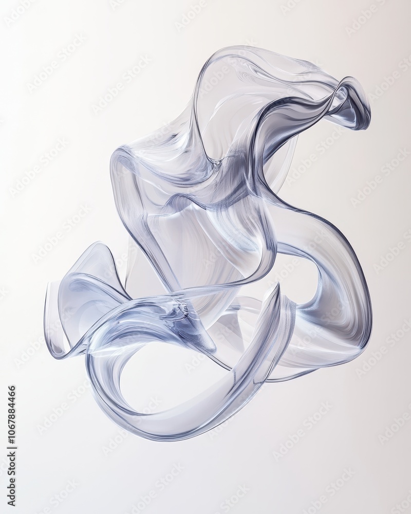 Poster fluid twists of transparent liquid shape