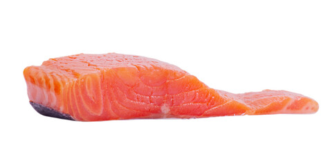 Lightly salted red salmon fish isolate