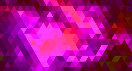 Pink abstract pixel background with triangles