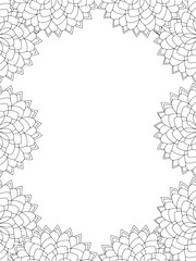 All these designs are hand-drawn and unique 
Flower Border is a Beautiful black and white illustration for adult coloring book,
This is a printable Beautiful Zentangle Coloring page for KDP Interior,