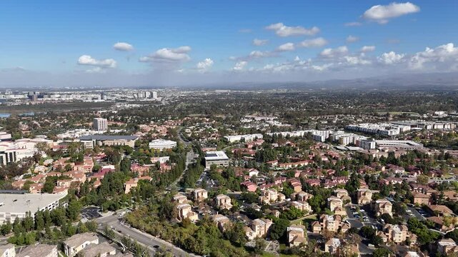 Homes near UCI (University of California Irvine) in the city of Irvine in Orange County, Southern California