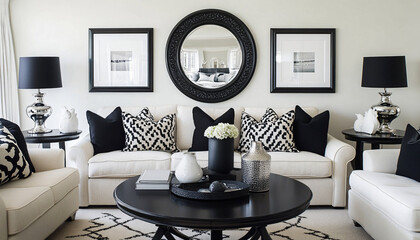 Fototapeta premium Minimalist and unique interior design in the house