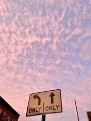 cotton candy clouds in the sunset