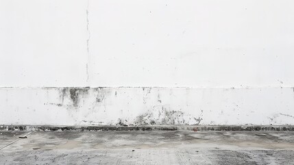 Obraz premium Empty Corner White Concrete Wall - a minimalist and contemporary visual. The clean lines and simplicity of the white concrete wall create a serene and uncluttered atmosphere.