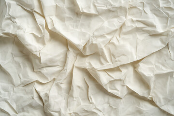 Obraz premium Blank white crumpled and creased paper poster texture 