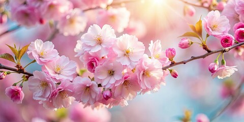 Delicate pink blossoms on a beautiful blossom tree, spring, nature, floral, bloom, tree, cherry, pink, petals, branch, season