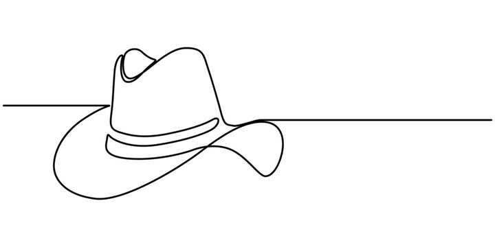 recommend clip art: Cowboy hat continuous one line drawing vector illustration. Premium vector, Boater Hat Continuous Line Icon, Continuous one line drawing lady hat cap icon vector illustrations, An abstract felt hat.