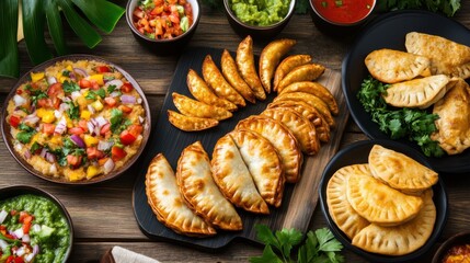 Colorful Spread of Latin American Appetizers