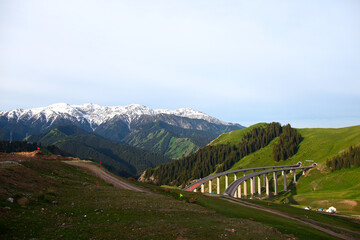 The scenery of Yili, Xinjiang, China in summer