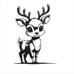 chibi reindeer christmas