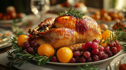 roasted chicken with vegetables and spices