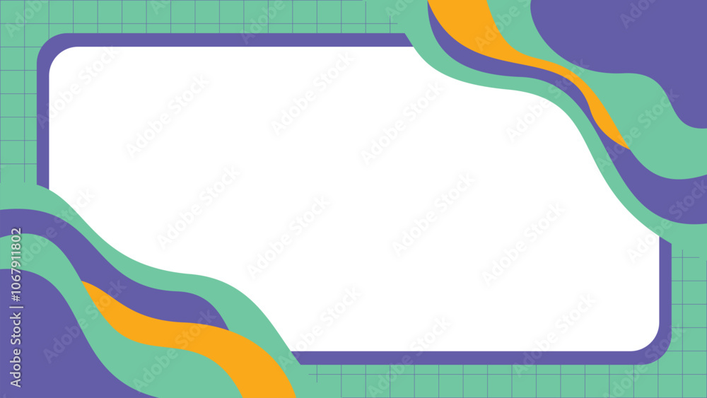 Poster abstract background playful retro fluid colorful wave pattern banner
