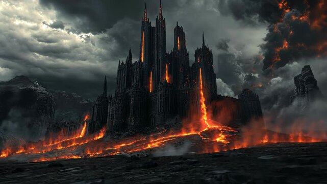 Dark Castle on a Volcano