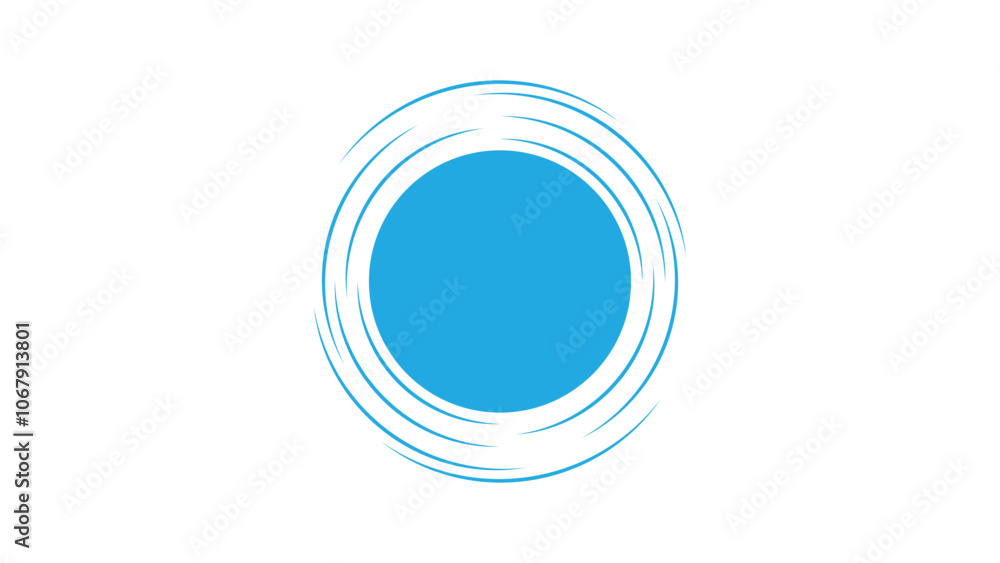 Aufkleber round frame element, round circle shape for editing element