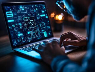A privacy consultant reviewing security protocols with a client, providing advice on protecting personal data online