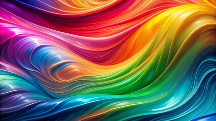 Obraz premium A Symphony of Curving Hues, An Abstract Masterpiece of Color and Form