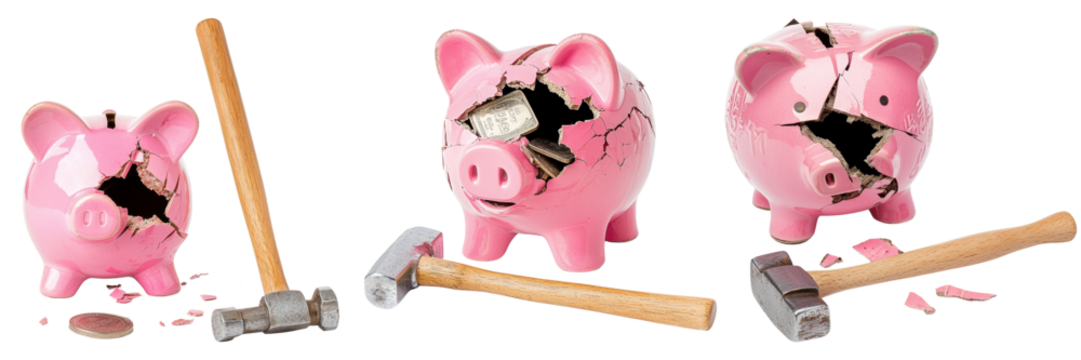 Destruction of Savings A Visual Commentary on Financial Instability and Consequences
