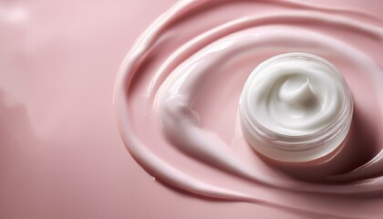 Smooth texture of skin care cosmetic cream