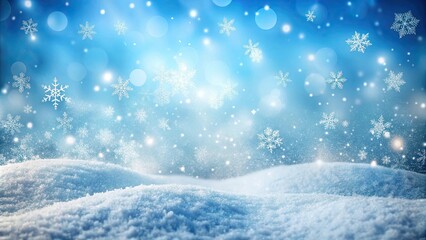 Beautiful snow bumbs with looping realistic falling snowflakes. Winter season copy space background, snow, bumbs