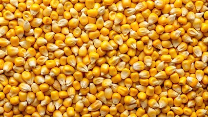 Organic yellow corn seed background with a full-frame top view, maize, grains, agriculture, farming, organic, natural, healthy