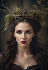 Fototapeta premium portrait of a woman with hair