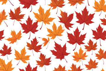 Fototapeta premium autumn leaves background, red and yellow stars, maple leaves isolated on white
