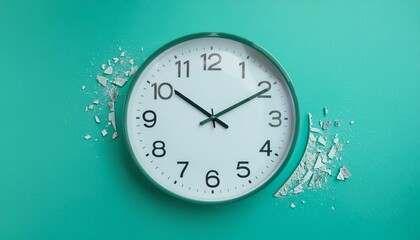 The clock broke and turned into sculptures and scattered