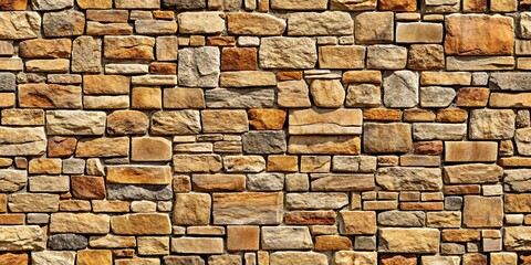 Fototapeta premium Stone wall texture with seamlessly tileable stone tiles , stone, wall, texture, seamless, tileable, tiles, background