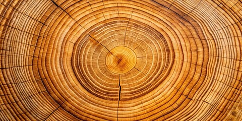 Naklejka premium Patterns of tree rings on a log, beautiful wooden background, wood, texture, rings, growth, natural, organic, background