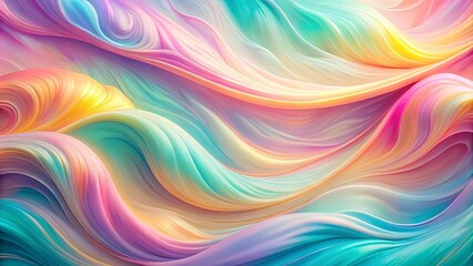 Abstract Liquid Swirls of Pastel Hues, Intertwined and Flowing in a Symphony of Color