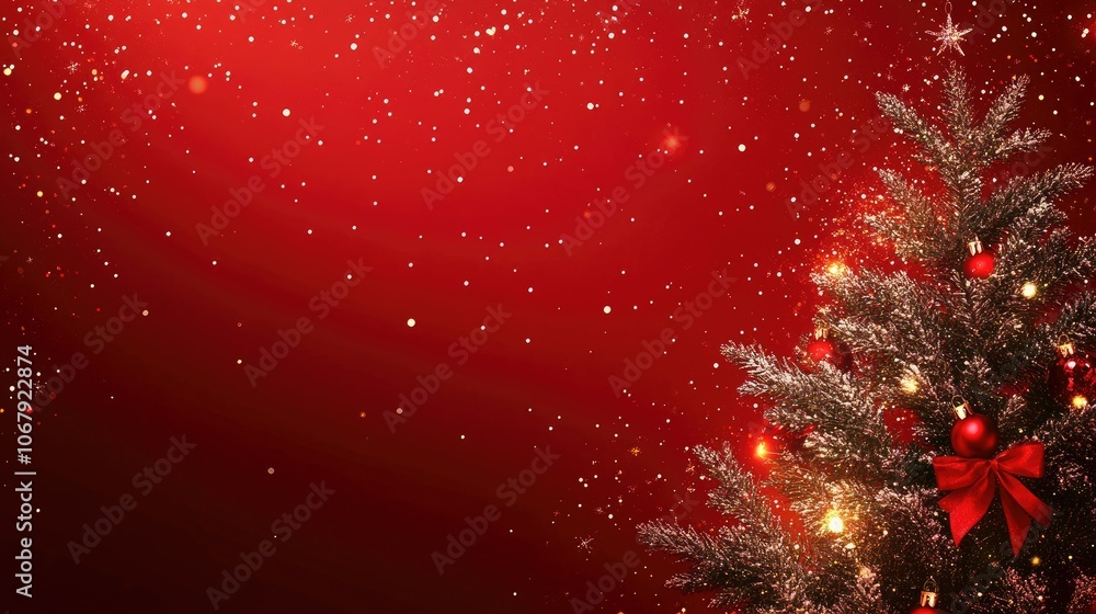 Poster a deep red merry christmas background with subtle textures, perfect for creating a warm and inviting