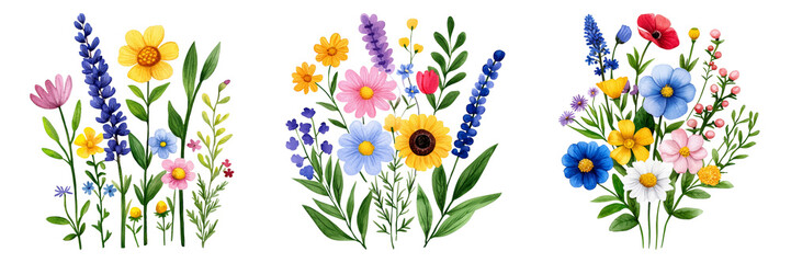 Naklejka premium Vibrant Floral Arrangements Showcasing a Bounty of Colorful Blooms Against a Dark Background