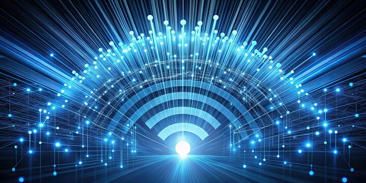 Revolutionary LiFi technology providing high-speed internet through optical communications, LiFi