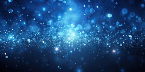 Obraz premium Dark light blue particle abstract background with falling and flicker light beam ray particles, particle, abstract, background