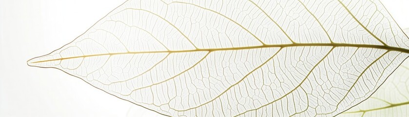 Obraz premium A highly detailed leaf texture, showing fine veins and natural patterns with bright, natural light for an intricate appearance